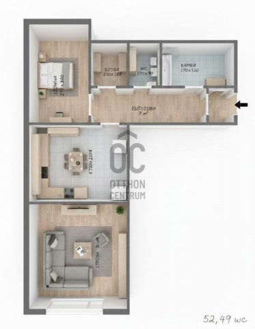 Eladó téglalakás, Budapesten, XIII. kerületben 72 M Ft, 2 szobás