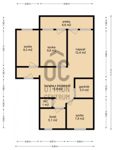 Kiadó téglalakás, albérlet, Zalaegerszegen 180 E Ft / hó