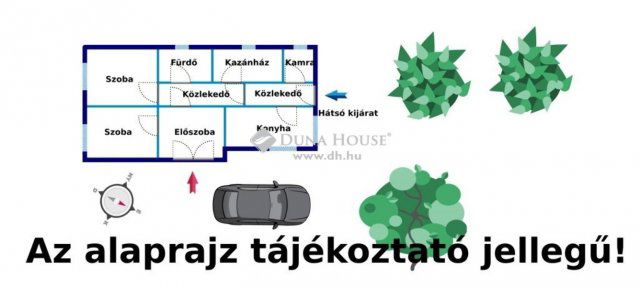 Eladó családi ház, Jászkisérén 12 M Ft, 2 szobás