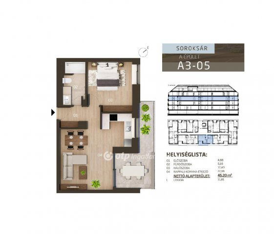 Eladó téglalakás, Budapesten, XXIII. kerületben 76.37 M Ft