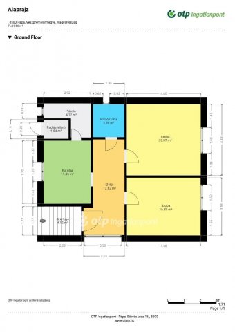 Eladó családi ház, Pápán 52 M Ft, 2 szobás