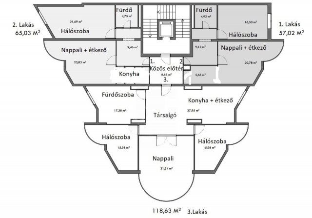 Eladó téglalakás, Budapesten, II. kerületben 269 M Ft, 8 szobás