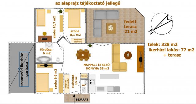 Eladó ikerház, Szigetszentmiklóson 94.9 M Ft, 4 szobás