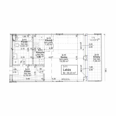 Eladó téglalakás, Budapesten, XIII. kerületben, Jász utcában