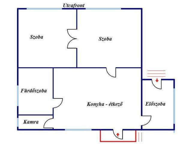 Eladó családi ház, Makón 41.45 M Ft, 2 szobás