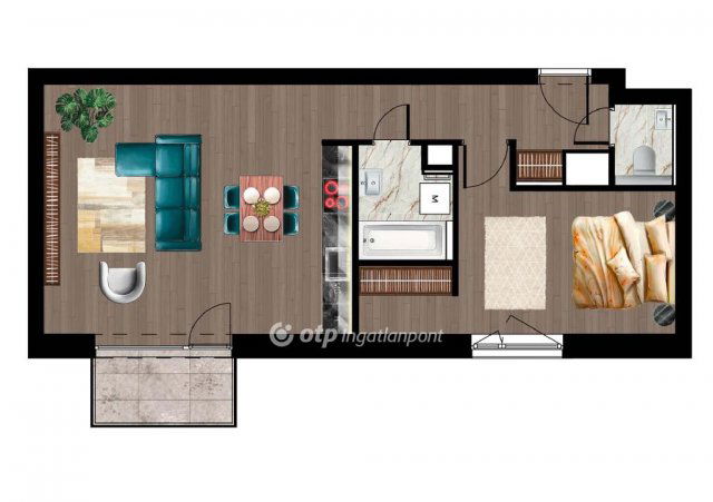 Eladó téglalakás, Dunaföldváron 65.093 M Ft, 2 szobás