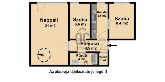 Eladó panellakás, Gyöngyösön 34.5 M Ft, 3 szobás