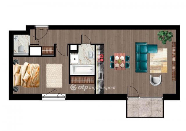 Eladó téglalakás, Dunaföldváron 65.093 M Ft, 2 szobás