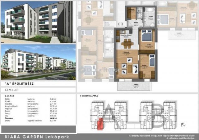 Eladó téglalakás, Szombathelyen 65.9 M Ft, 3 szobás