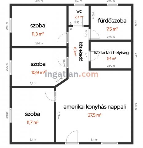 Eladó sorház, Tiszakécskén 64.9 M Ft, 3 szobás