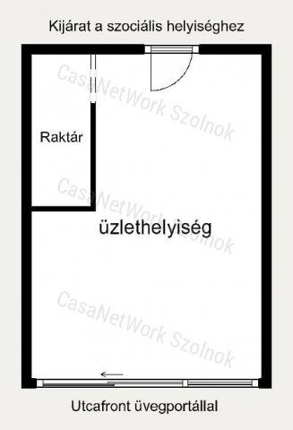 Kiadó üzlethelyiség, Szolnokon 440 E Ft / hó, 1 szobás