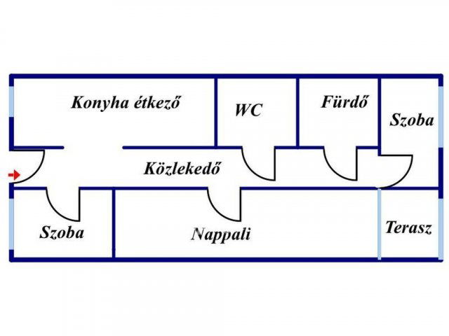 Eladó téglalakás, Mohácson 42 M Ft, 2+1 szobás