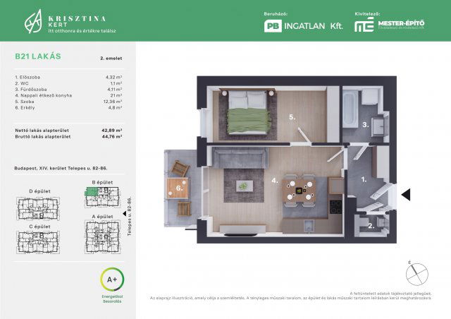 Eladó téglalakás, Budapesten, XIV. kerületben, Telepes utcában