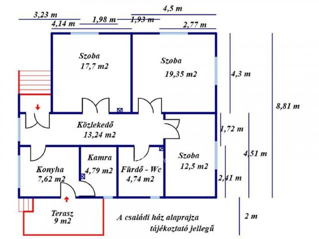 Eladó családi ház, Tiszasason 27.99 M Ft, 4 szobás