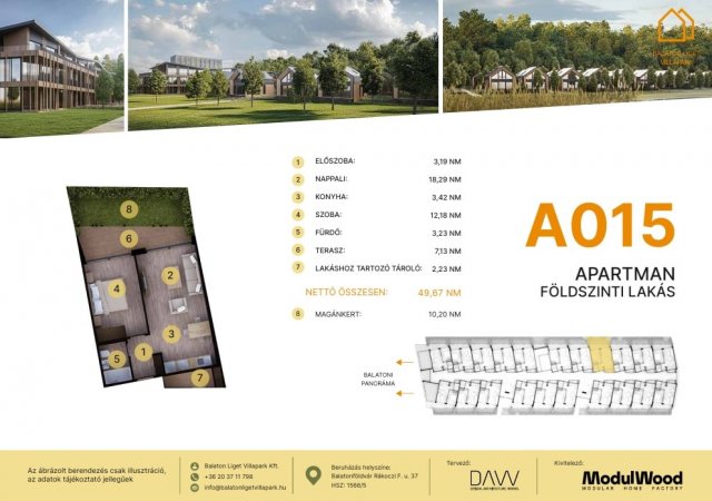 Eladó téglalakás, Balatonföldváron, Rákóczi Ferenc utcában