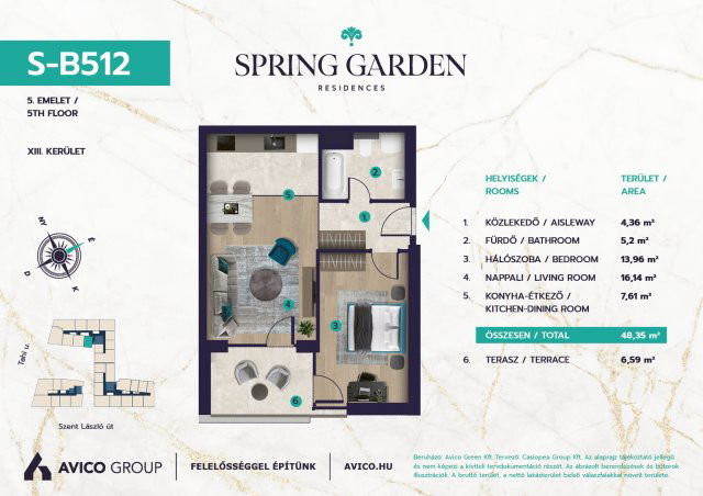 Eladó téglalakás, Budapesten, XIII. kerületben 90.79 M Ft