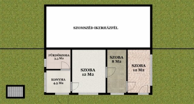 Eladó nyaraló, Dömsödön 26.9 M Ft, 3 szobás