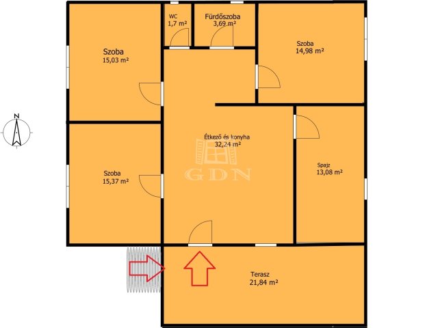 Eladó családi ház, Hejőpapin 16.5 M Ft, 3 szobás