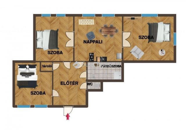 Eladó téglalakás, Budapesten, VI. kerületben 191.345 M Ft