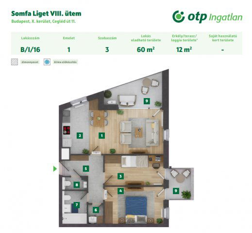 Eladó téglalakás, Budapesten, X. kerületben, Ceglédi úton