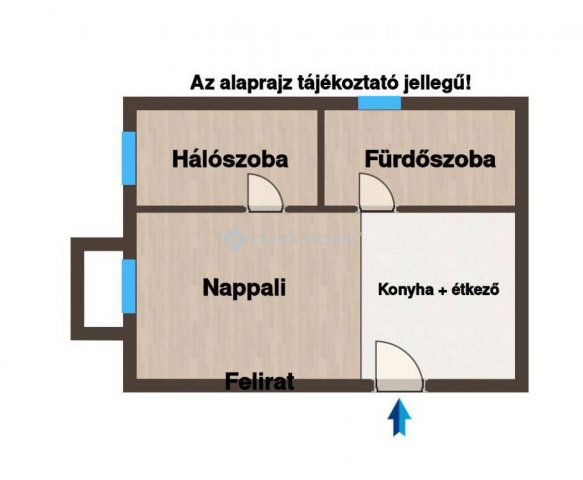 Eladó téglalakás, Győrött 53.8 M Ft, 2 szobás