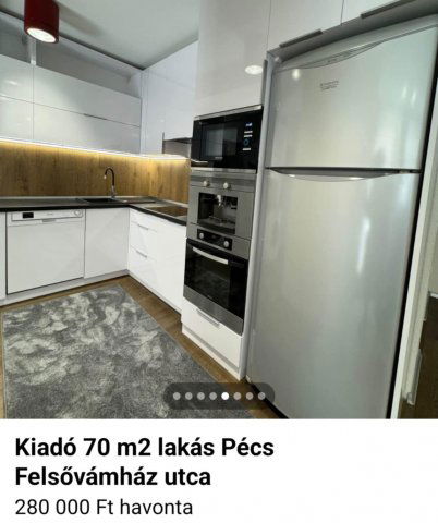 Kiadó téglalakás, albérlet, Pécsett 280 E Ft / hó, 2+1 szobás