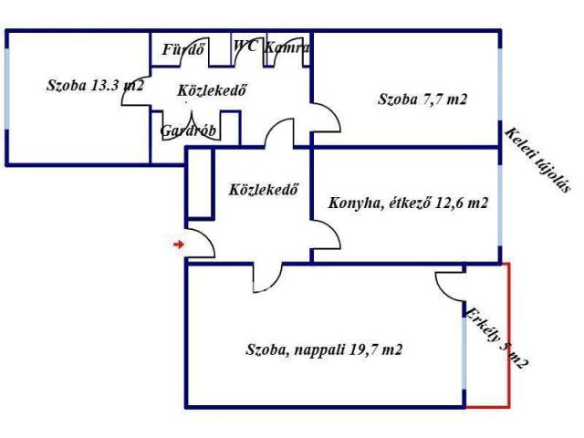 Eladó téglalakás, Nyíregyházán 69.9 M Ft, 2+1 szobás