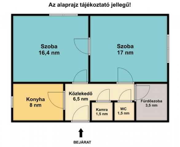 Eladó téglalakás, Szegeden 58.5 M Ft, 2 szobás