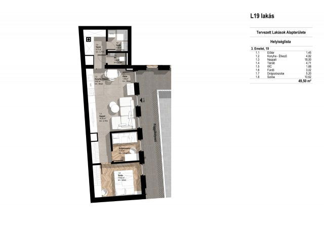 Eladó téglalakás, Budapesten, VI. kerületben, Jókai utcában