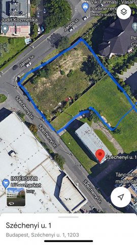 Eladó telek, Budapesten, XX. kerületben, Széchenyi utcában