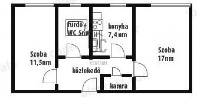 Kiadó téglalakás, albérlet, Szolnokon 120 E Ft / hó, 2 szobás