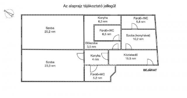 Eladó téglalakás, Győrött 89 M Ft, 3 szobás