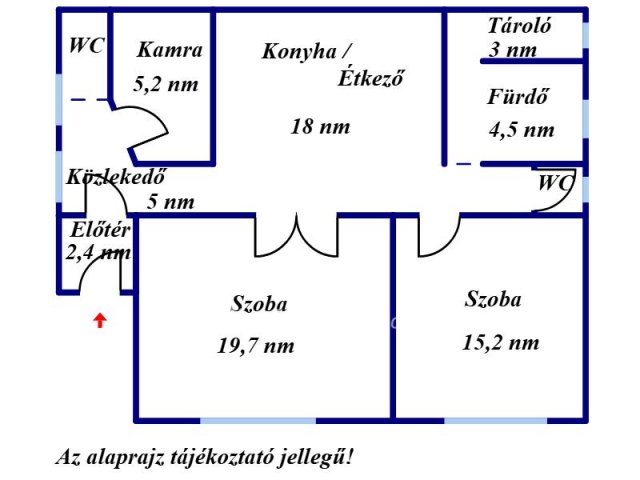 Eladó családi ház, Füzesgyarmaton 16 M Ft, 2 szobás