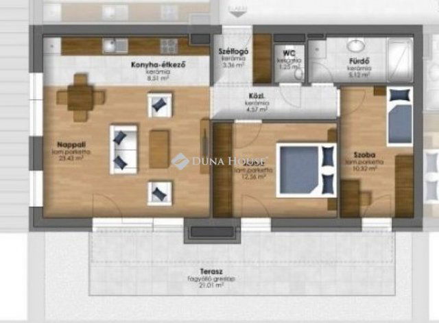 Eladó téglalakás, Szombathelyen 76.9 M Ft, 3 szobás