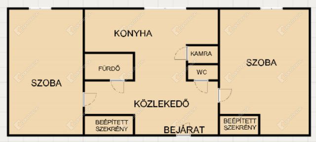 Kiadó téglalakás, albérlet, Komáromban 220 E Ft / hó, 2 szobás
