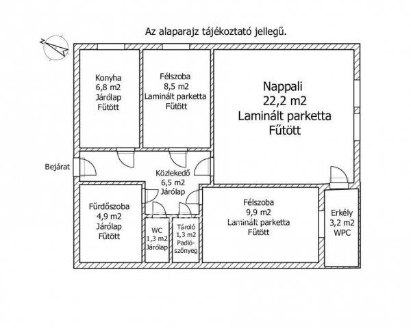 Eladó téglalakás, Mosonmagyaróváron 59.9 M Ft, 1+2 szobás