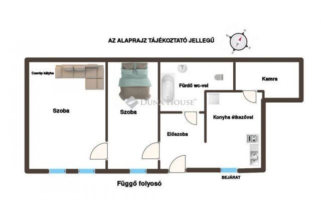 Eladó téglalakás, Budapesten, VI. kerületben 82.8 M Ft, 2 szobás