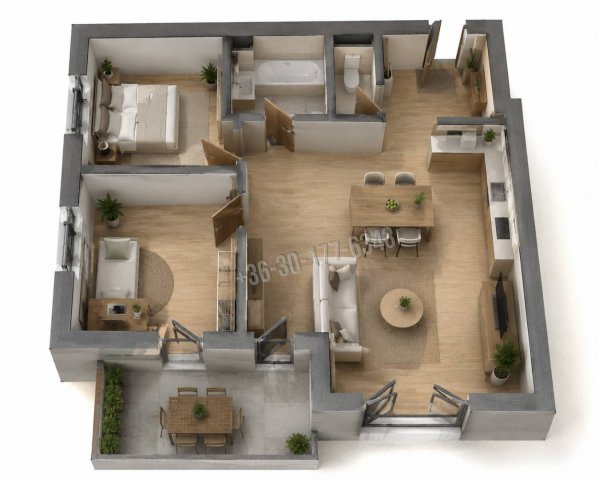 Eladó téglalakás, Tatabányán, Dózsa György úton 69.59 M Ft