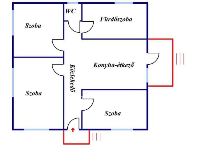Eladó családi ház, Makón 57.25 M Ft, 2+1 szobás