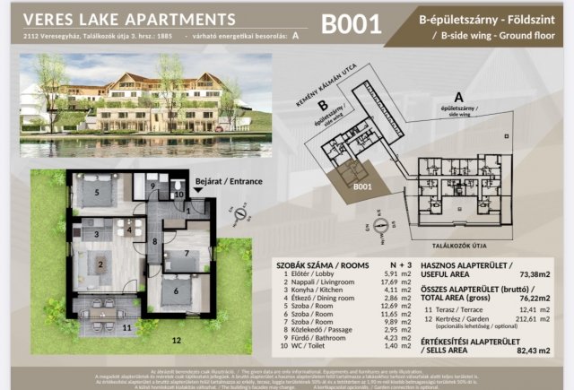 Eladó téglalakás, Veresegyházon, Találkozók útján 50.7 M Ft