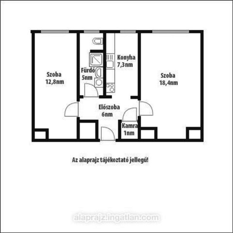 Eladó téglalakás, Hatvanban 24.9 M Ft, 2 szobás