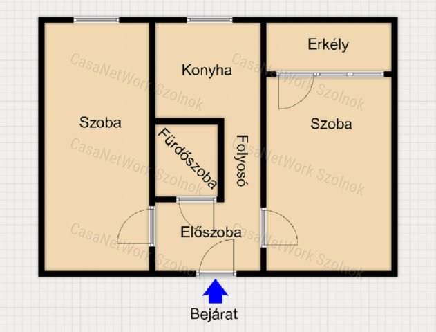 Eladó panellakás, Szolnokon 33.9 M Ft, 2 szobás