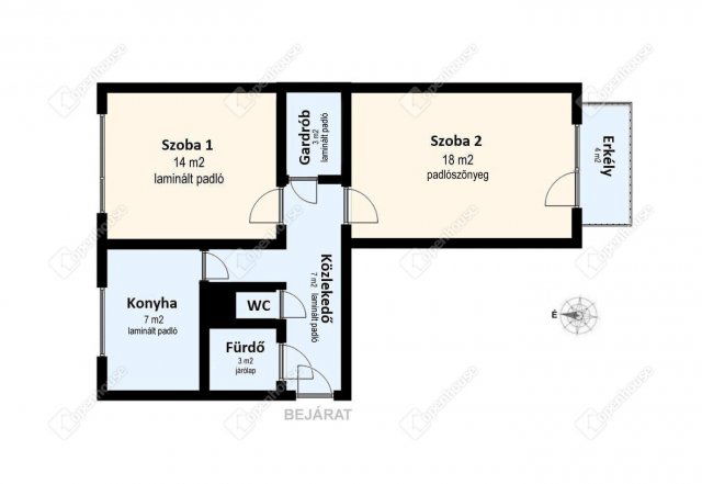 Eladó panellakás, Miskolcon 24.9 M Ft, 2 szobás
