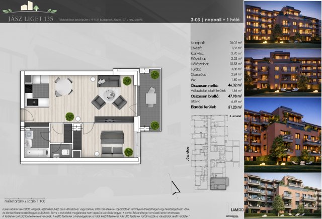 Eladó téglalakás, Budapesten, XIII. kerületben, Jász utcában