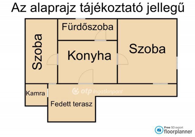 Eladó családi ház, Pándon 11.7 M Ft, 2 szobás