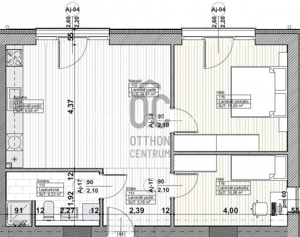 Eladó téglalakás, Kiskunlacházán 66.8 M Ft, 3 szobás