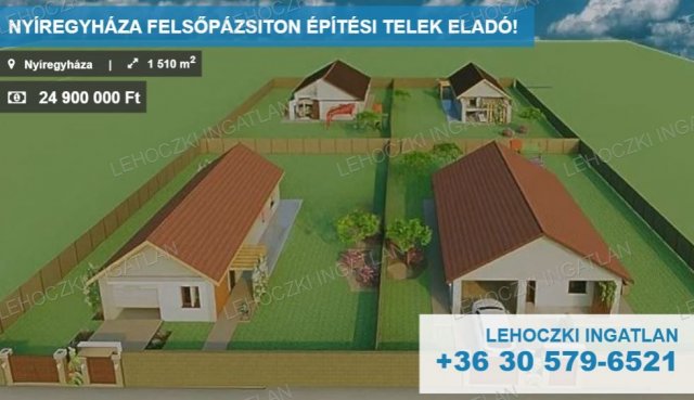 Eladó telek, Nyíregyházán 24.9 M Ft / költözzbe.hu