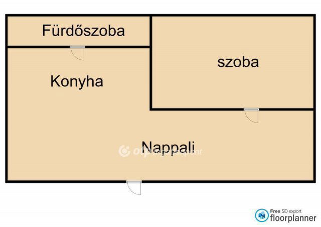 Eladó családi ház, Tégláson 18 M Ft, 1 szobás