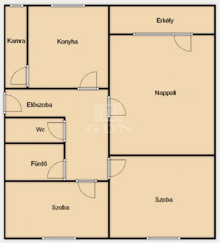 Eladó téglalakás, Veszprémben 66.5 M Ft, 2+1 szobás