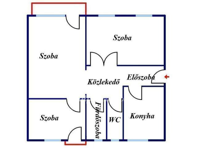 Eladó téglalakás, Szegeden 95 M Ft, 3 szobás